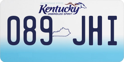 KY license plate 089JHI