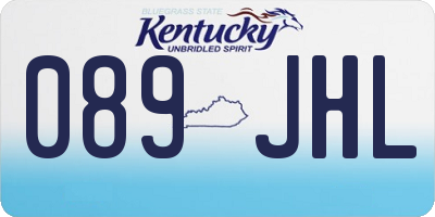 KY license plate 089JHL