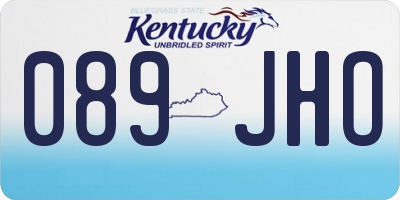 KY license plate 089JHO