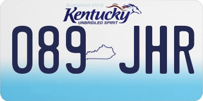 KY license plate 089JHR