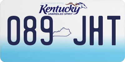 KY license plate 089JHT