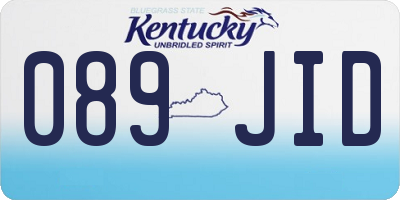 KY license plate 089JID
