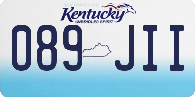 KY license plate 089JII