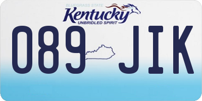 KY license plate 089JIK