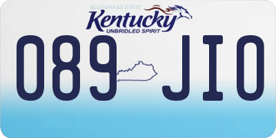 KY license plate 089JIO