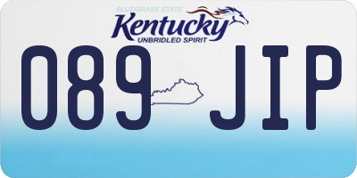 KY license plate 089JIP