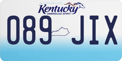KY license plate 089JIX