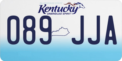 KY license plate 089JJA