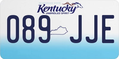 KY license plate 089JJE