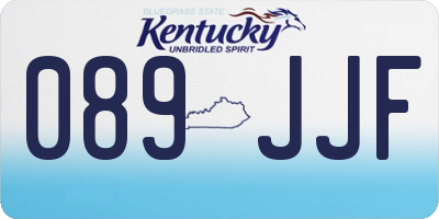 KY license plate 089JJF