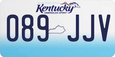 KY license plate 089JJV