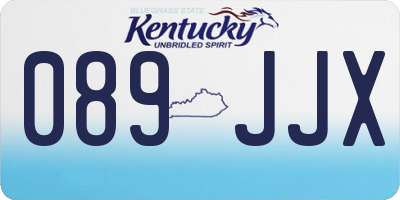 KY license plate 089JJX