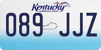 KY license plate 089JJZ
