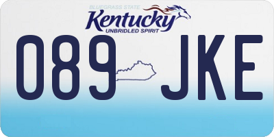KY license plate 089JKE