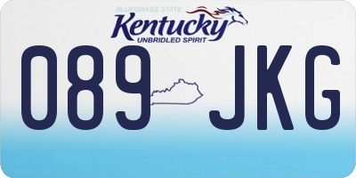 KY license plate 089JKG
