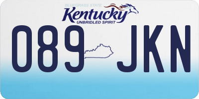 KY license plate 089JKN