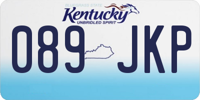 KY license plate 089JKP