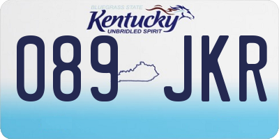 KY license plate 089JKR