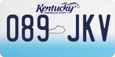 KY license plate 089JKV