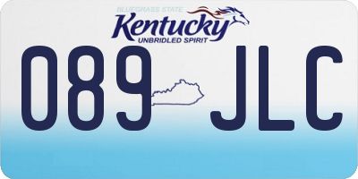 KY license plate 089JLC