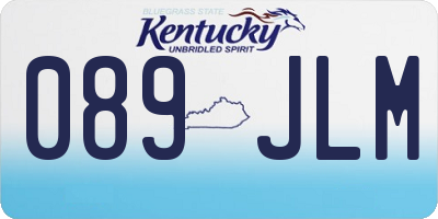 KY license plate 089JLM