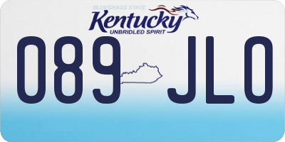 KY license plate 089JLO