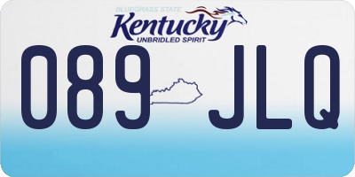 KY license plate 089JLQ