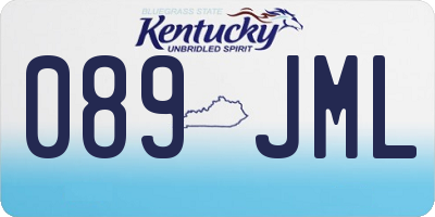 KY license plate 089JML
