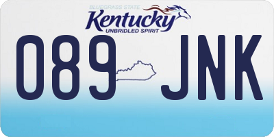 KY license plate 089JNK