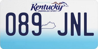 KY license plate 089JNL