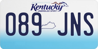 KY license plate 089JNS