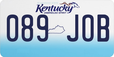 KY license plate 089JOB