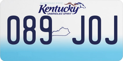 KY license plate 089JOJ