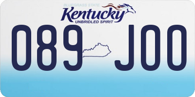 KY license plate 089JOO