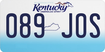 KY license plate 089JOS
