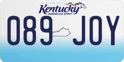 KY license plate 089JOY