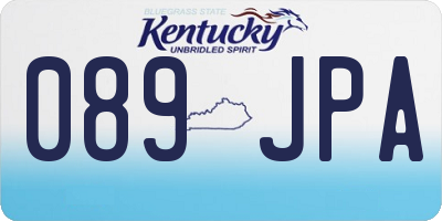 KY license plate 089JPA