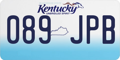 KY license plate 089JPB