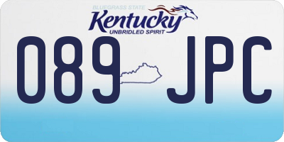 KY license plate 089JPC