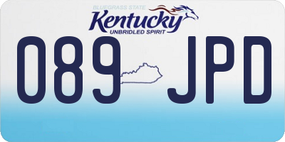 KY license plate 089JPD