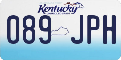KY license plate 089JPH