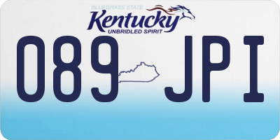 KY license plate 089JPI