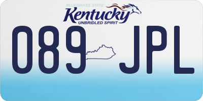 KY license plate 089JPL