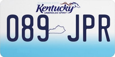 KY license plate 089JPR