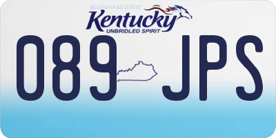 KY license plate 089JPS