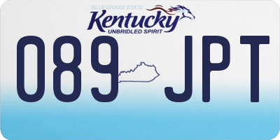 KY license plate 089JPT