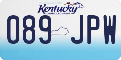 KY license plate 089JPW