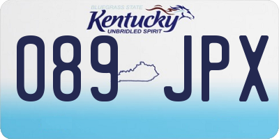 KY license plate 089JPX