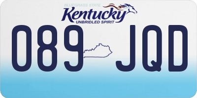 KY license plate 089JQD