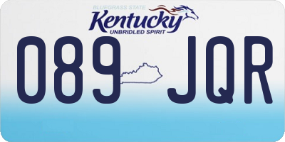 KY license plate 089JQR